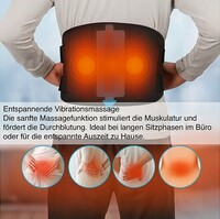 newgen medicals Kabelloser Rücken-Wärmegürtel mit Massagefunktion