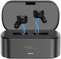 auvisio TV-Funk-Ohrhörer mit Transmitter-Ladebox, 2,4GHz