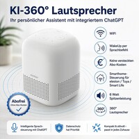 auvisio KI-Sprachassistent mit ChatGPT 360° Sprachausgabe