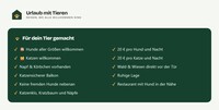 Portal zeigt Katzennetz und Gehege für Urlaub mit Katze
