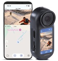 Somikon Akku-4K-Körperkamera mit Display, 140°, WLAN, App