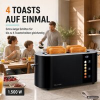 Rosenstein & Söhne Langschlitz-Toaster für 4 Scheiben