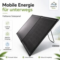 revolt Mobiles Falt-Slim-Solarpanel mit 200 Watt, IP65