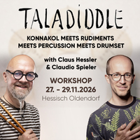 TALADIDDLE: Masterclass mit Claudio Spieler und Claus Hessler bei drum-tec