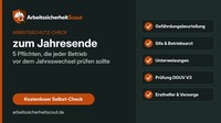 Gefährdungsbeurteilung, Sifa, Unterweisung: Arbeitsschutz-Check zum Jahresende für kleine Betriebe